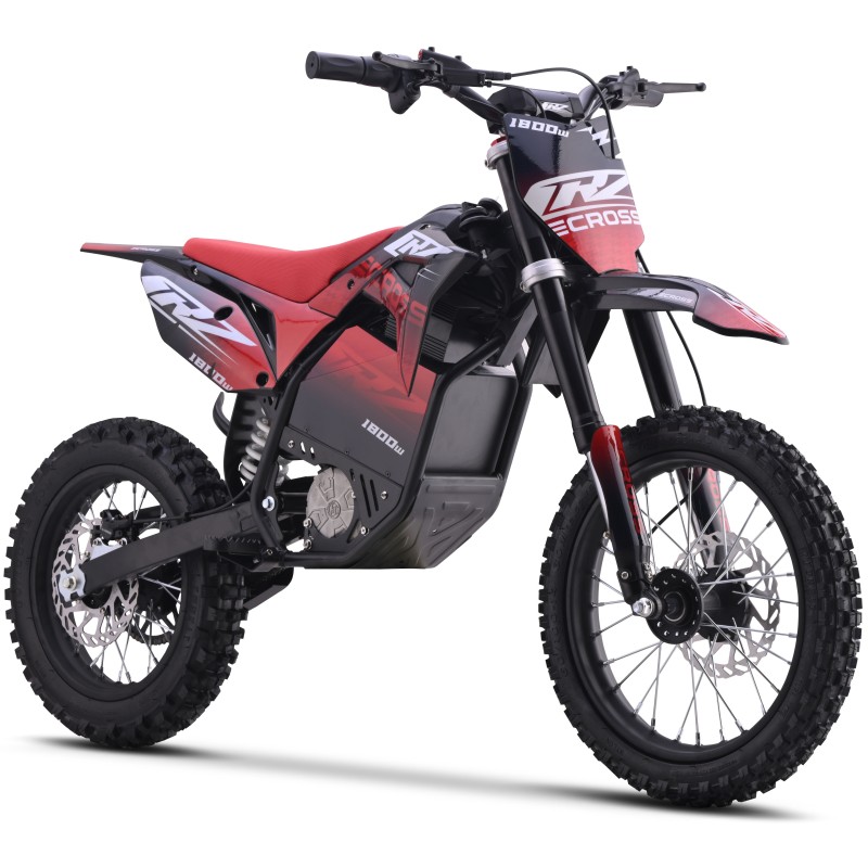 Dirt Bike électrique Enfant CRZ 2000W 48V E-Cross Pro 12"/14" - Rouge
