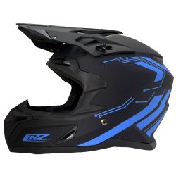Casque motocross CRZ - Bleu