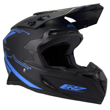 Casque motocross CRZ - Bleu