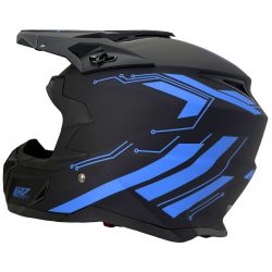 Casque motocross CRZ - Bleu