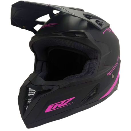 Casque motocross CRZ - Rose