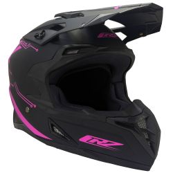 Casque motocross CRZ - Rose