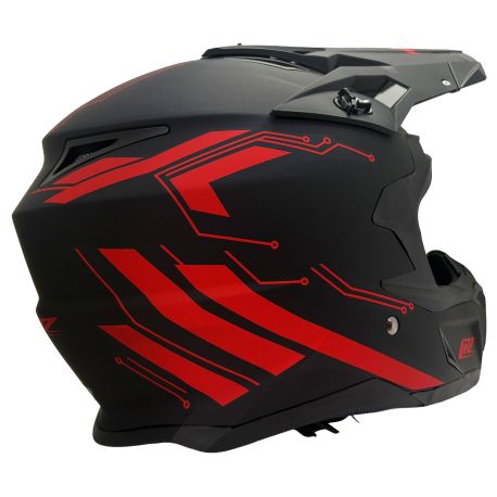 Casque motocross CRZ - Rouge