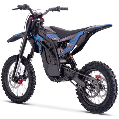 Motocross électrique CRZ - IRON R - 6000W 60V36Ah - 14"/17" - Bleu