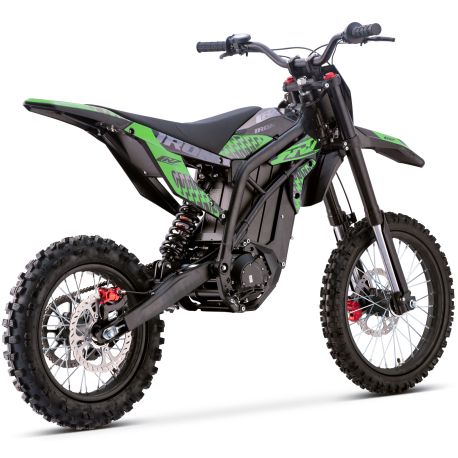 Motocross électrique CRZ - IRON R - 6000W 60V36Ah - 14"/17" - Vert