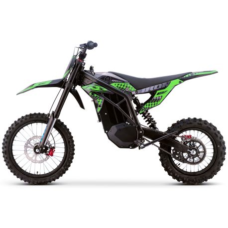 Motocross électrique CRZ - IRON R - 6000W 60V36Ah - 14"/17" - Vert