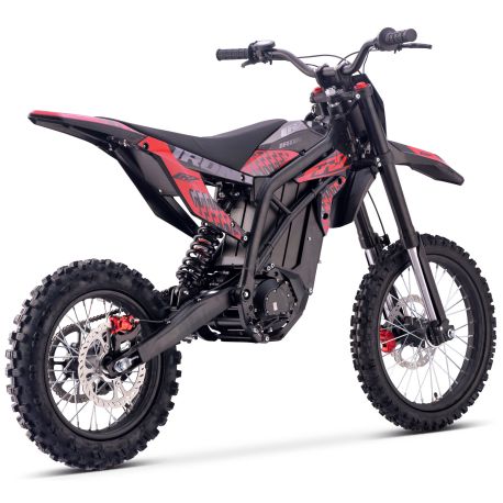 Motocross électrique CRZ - IRON R - 6000W 60V36Ah - 14"/17" - Rouge
