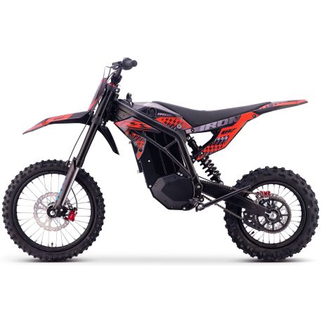 Motocross électrique CRZ - IRON R - 6000W 60V36Ah - 14"/17" - Rouge