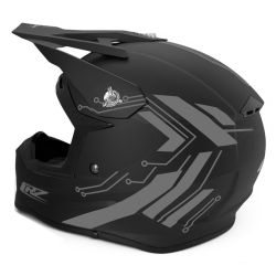 Casco da motocross CRZ per Bambini - Nero