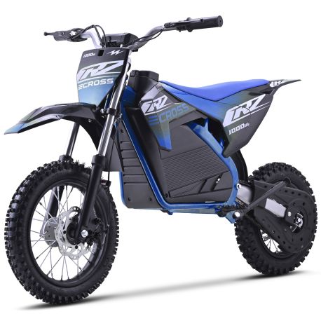 Dirt Bike électrique Enfant CRZ 1200W 36V E-Cross 10"/12" - Bleu
