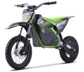 Electric Dirt Bike CRZ 1200W 36V for Kids, E-Cross, 10"/12" - Green