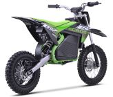 Electric Dirt Bike CRZ 1200W 36V for Kids, E-Cross, 10"/12" - Green