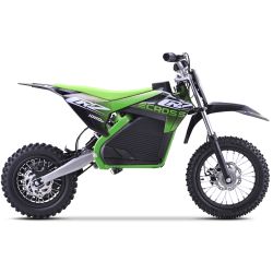 Dirt Bike Électrique Enfant CRZ 1200W 36V E-Cross 10"/12" - Vert