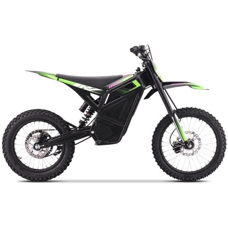 Motocross électrique CRZ - IRON XR - 7500W 72V31,5Ah - 17"/19" - Vert