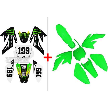 Pack Kit Monster Energy CRF70 (Deco+Plastique)