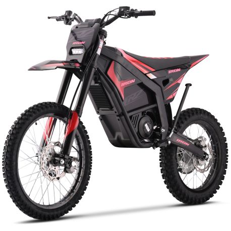 Motocross électrique CRZ - IRON XR - 12 000W 72V - 18"/21" - Rouge