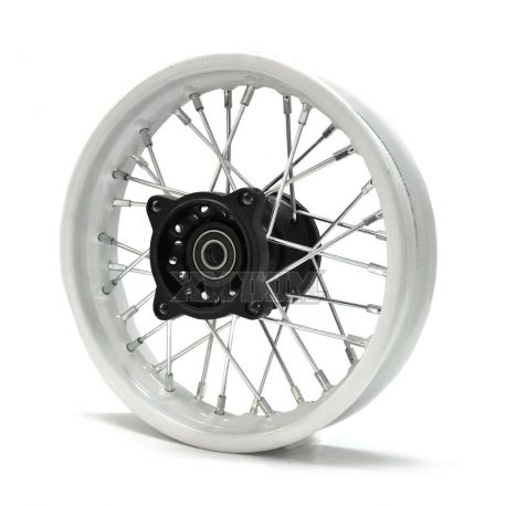 Roue Avant 10" Acier CRZ Blanc (Axe de 15mm)