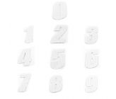 Numero de Plaque CRZ Blanc 12 cm (vendu par 3)