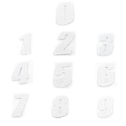 Numero de Plaque CRZ Blanc 12 cm (vendu par 3)