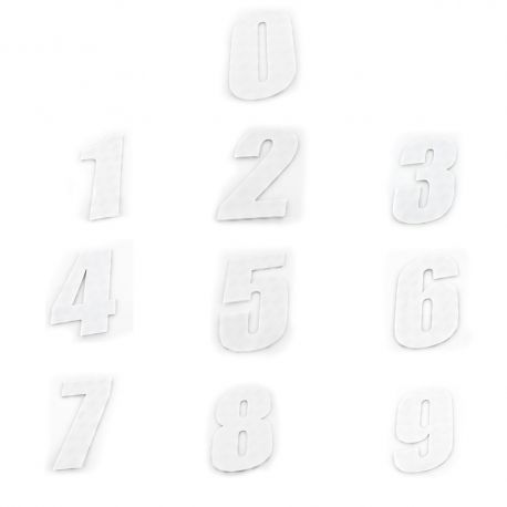 Numero de Plaque CRZ Blanc 12 cm (vendu par 3)