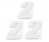 Numero de Plaque CRZ Blanc 12 cm (vendu par 3)