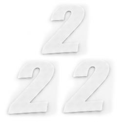 Numero de Plaque CRZ Blanc 12 cm (vendu par 3)