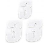 Numero de Plaque CRZ Blanc 12 cm (vendu par 3)