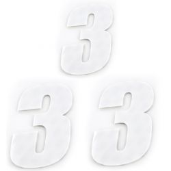 Numero de Plaque CRZ Blanc 12 cm (vendu par 3)
