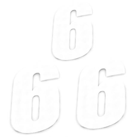 Numero de Plaque CRZ Blanc 12 cm (vendu par 3)