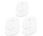 Numero de Plaque CRZ Blanc 12 cm (vendu par 3)