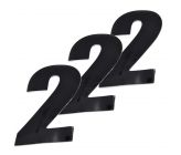 Numero de Plaque CRZ Noir 12 cm (vendu par 3)