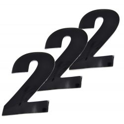 Numero de Plaque CRZ Noir 12 cm (vendu par 3)