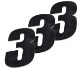 Numero de Plaque CRZ Noir 12 cm (vendu par 3)