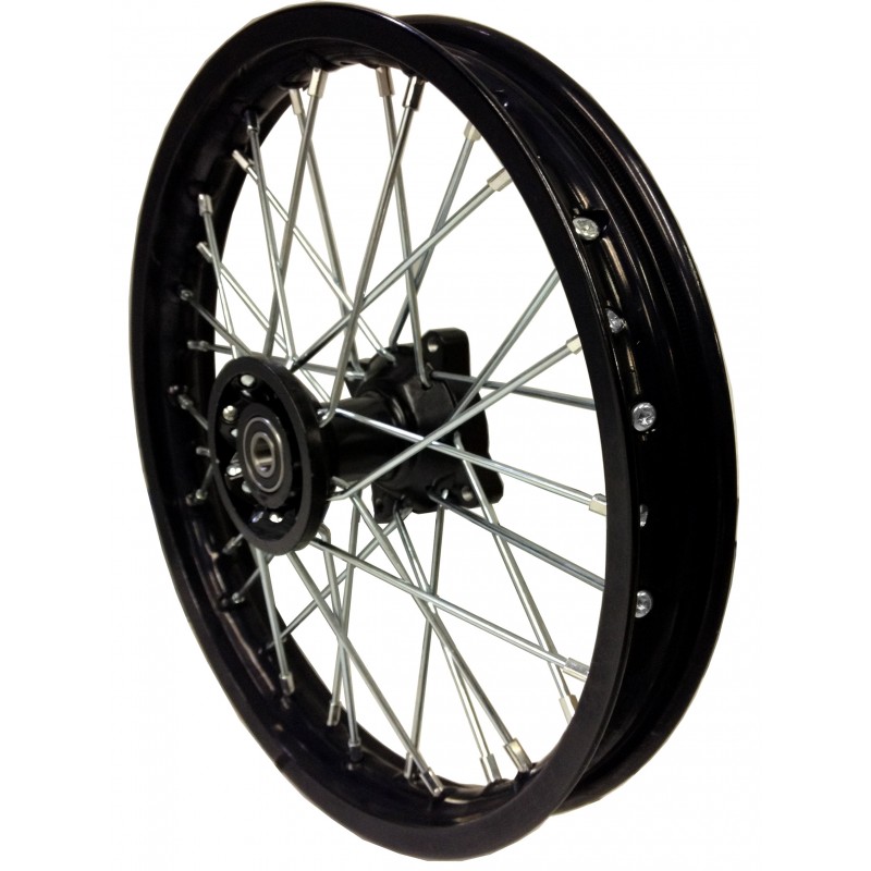 Roue Avant 17" Noir acier 15mm Dirt Bike