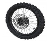 Roue complète Avant 14" axe de 15mm noire Dirt Bike