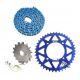 Pacchetto YCF - Catena corona CNC (420/17mm) - Blù - 116 Maglie
