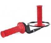 kit poignee rouge avec tirage rapide et cable de gaz