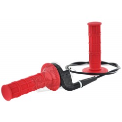 kit poignee rouge avec tirage rapide et cable de gaz
