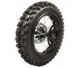 Roue complete 14" Arriere axe de 15mm Noir Dirt Bike