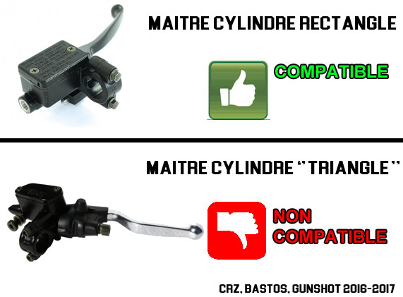 Compatibilite sur les levier cnc pour kit de frien et maitre cylindre dirt bike